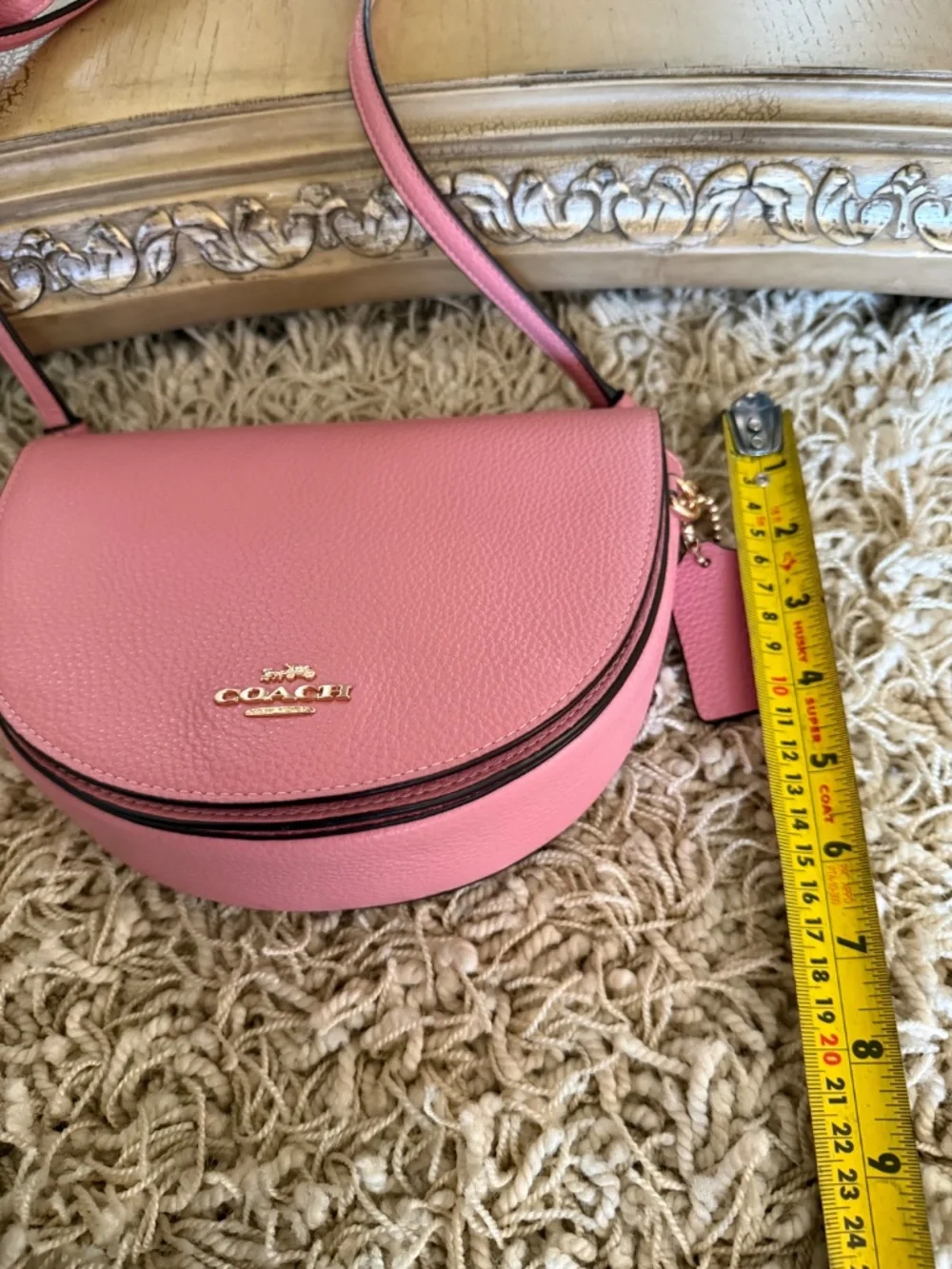 Coach Ellen Pink Crossbody Bag and Zip Around Card Case Pink Gold Hardware